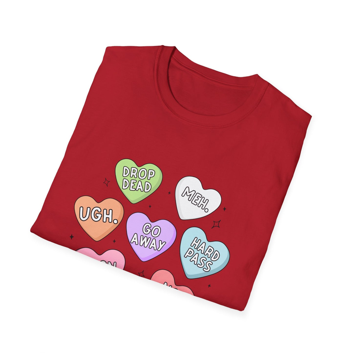 Anti-Valentine Candy Heart Graphic T-Shirt