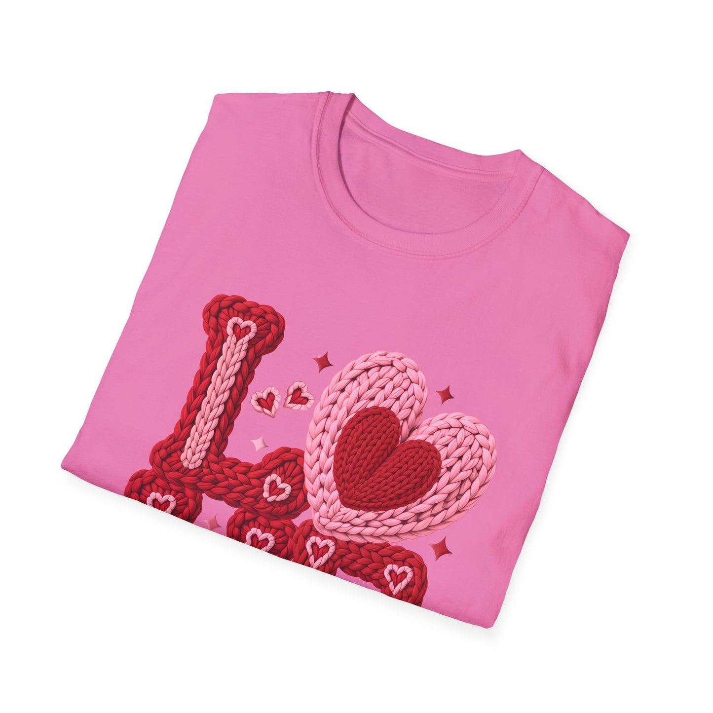 Valentine Crochet 'LOVE' Graphic T-Shirt