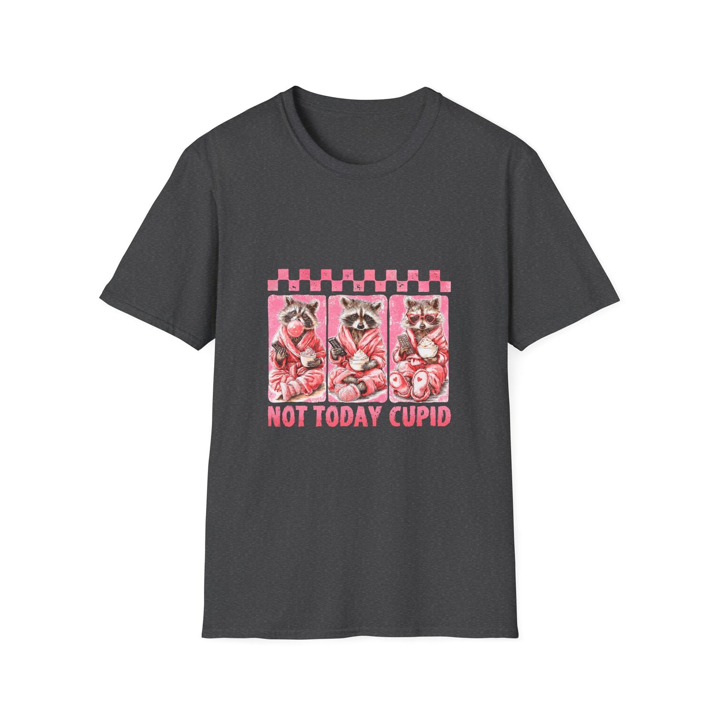 Not Today Cupid T-Shirt — Anti-Valentine Pink Graphic Tee