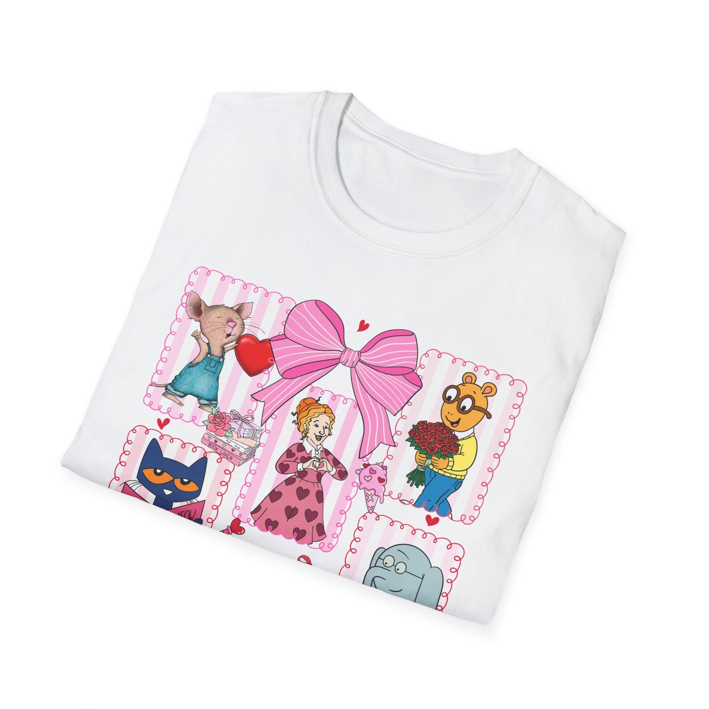 Valentine Millennial Cartoon Collage T-Shirt
