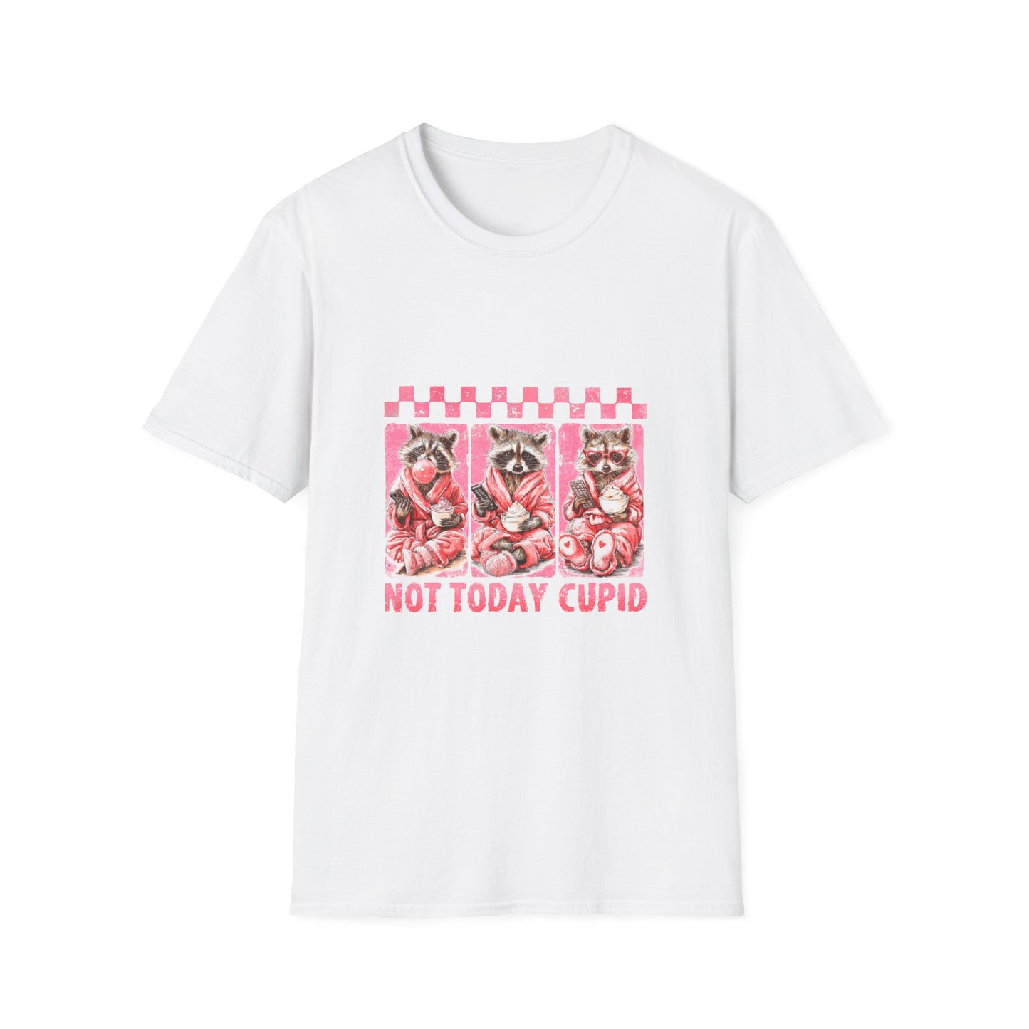 Not Today Cupid T-Shirt — Anti-Valentine Pink Graphic Tee
