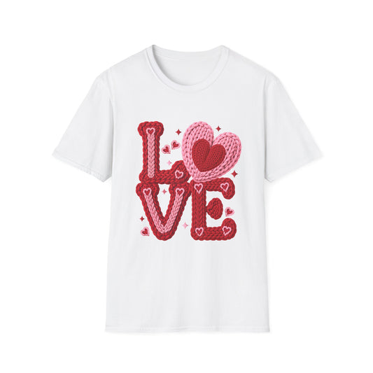 Valentine Crochet 'LOVE' Graphic T-Shirt