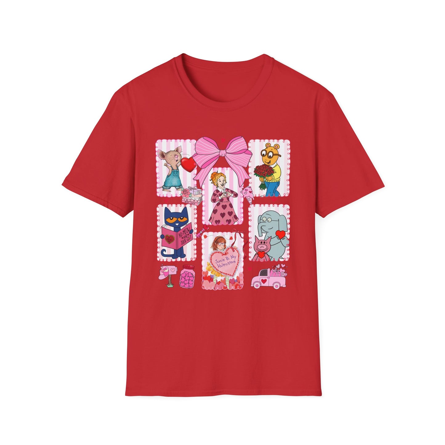 Valentine Millennial Cartoon Collage T-Shirt