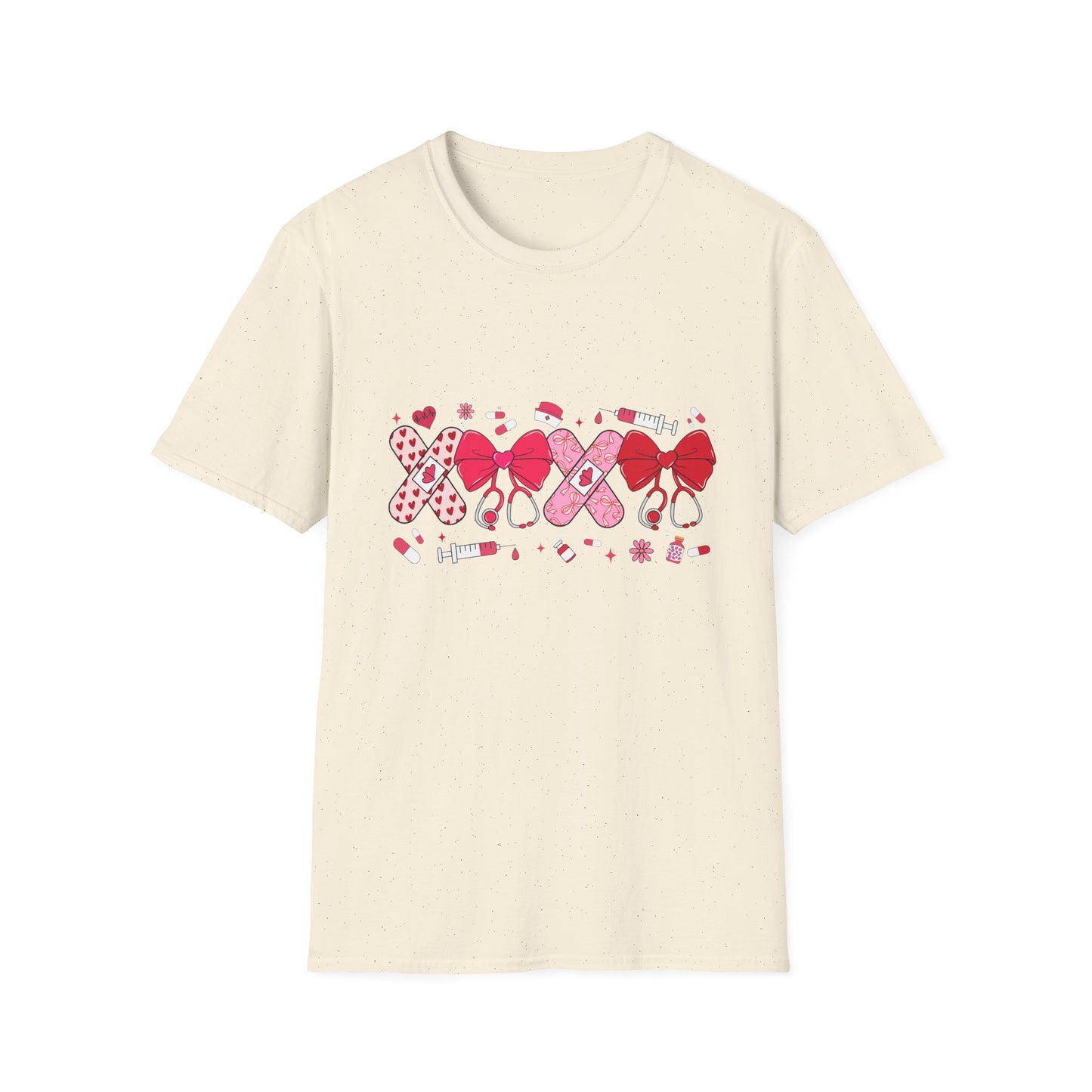 Valentine Ribbon/Bow Nurse Hearts T-Shirt