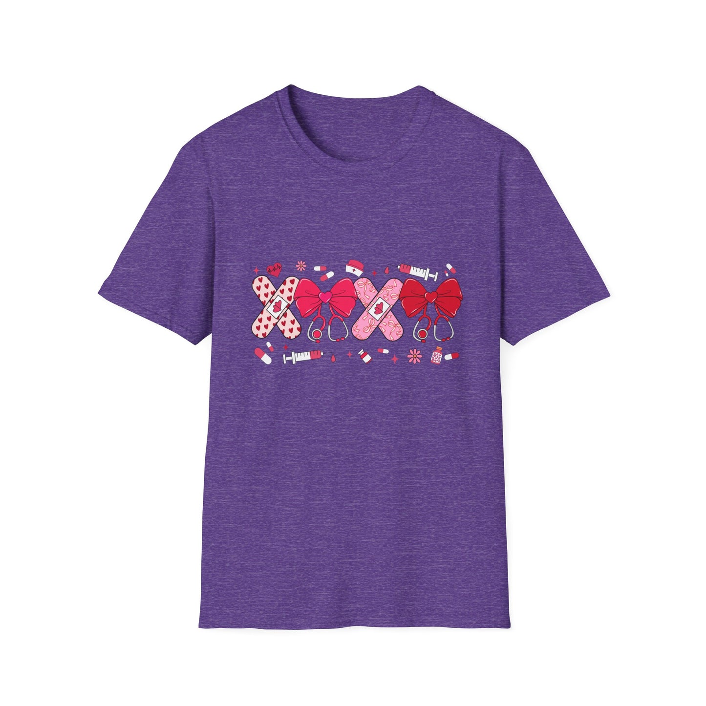 Valentine Ribbon/Bow Nurse Hearts T-Shirt