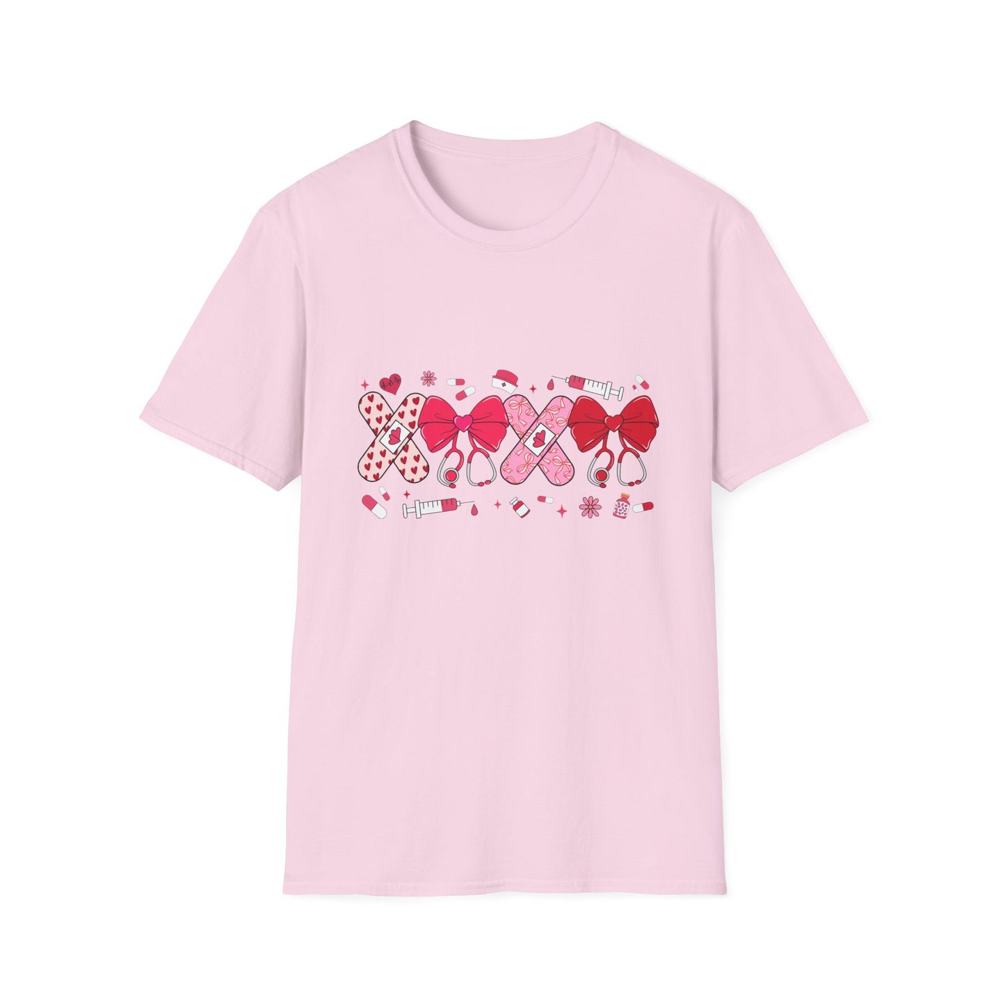 Valentine Ribbon/Bow Nurse Hearts T-Shirt