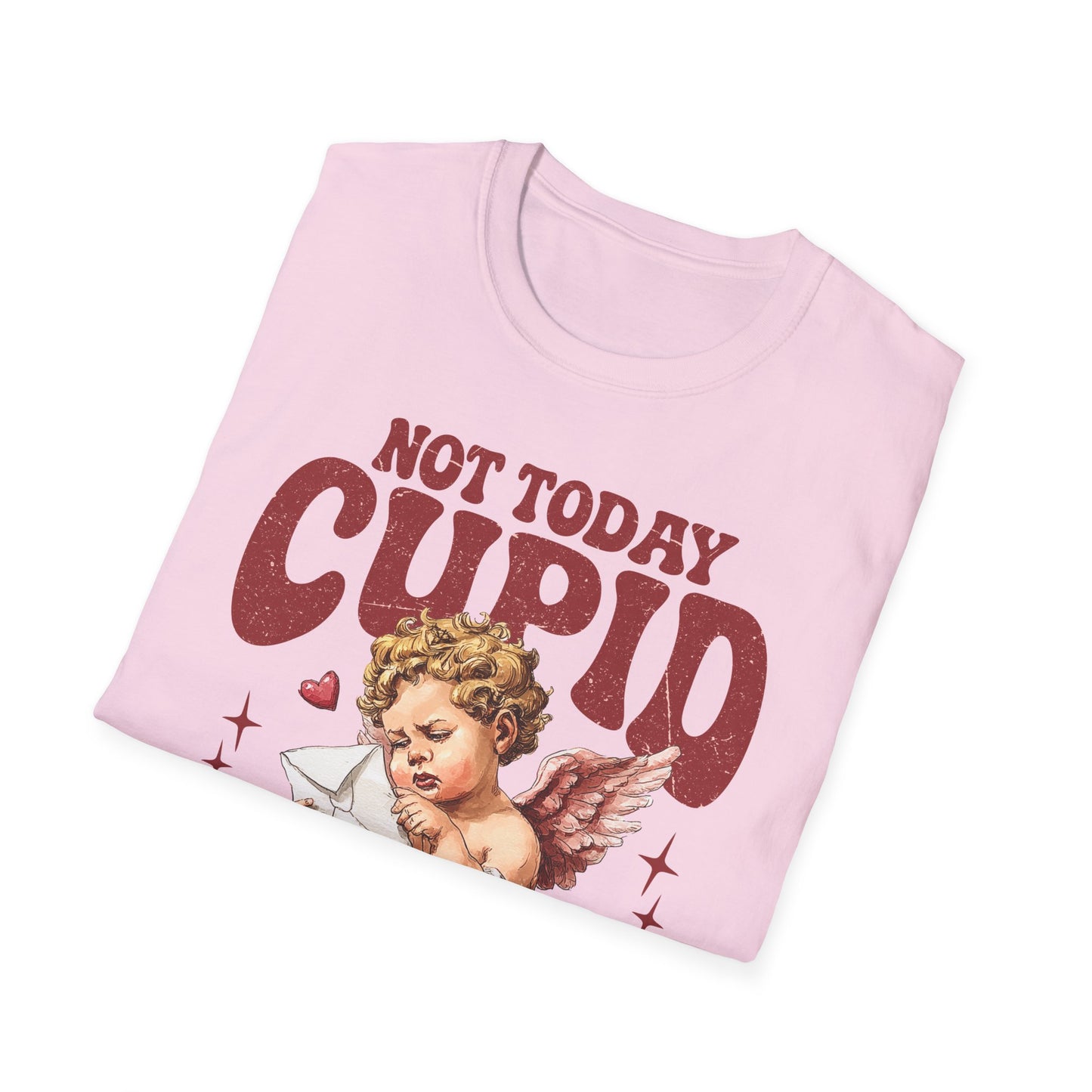 Not Today Cupid T-Shirt — Funny Vintage Cherub Valentine Tee