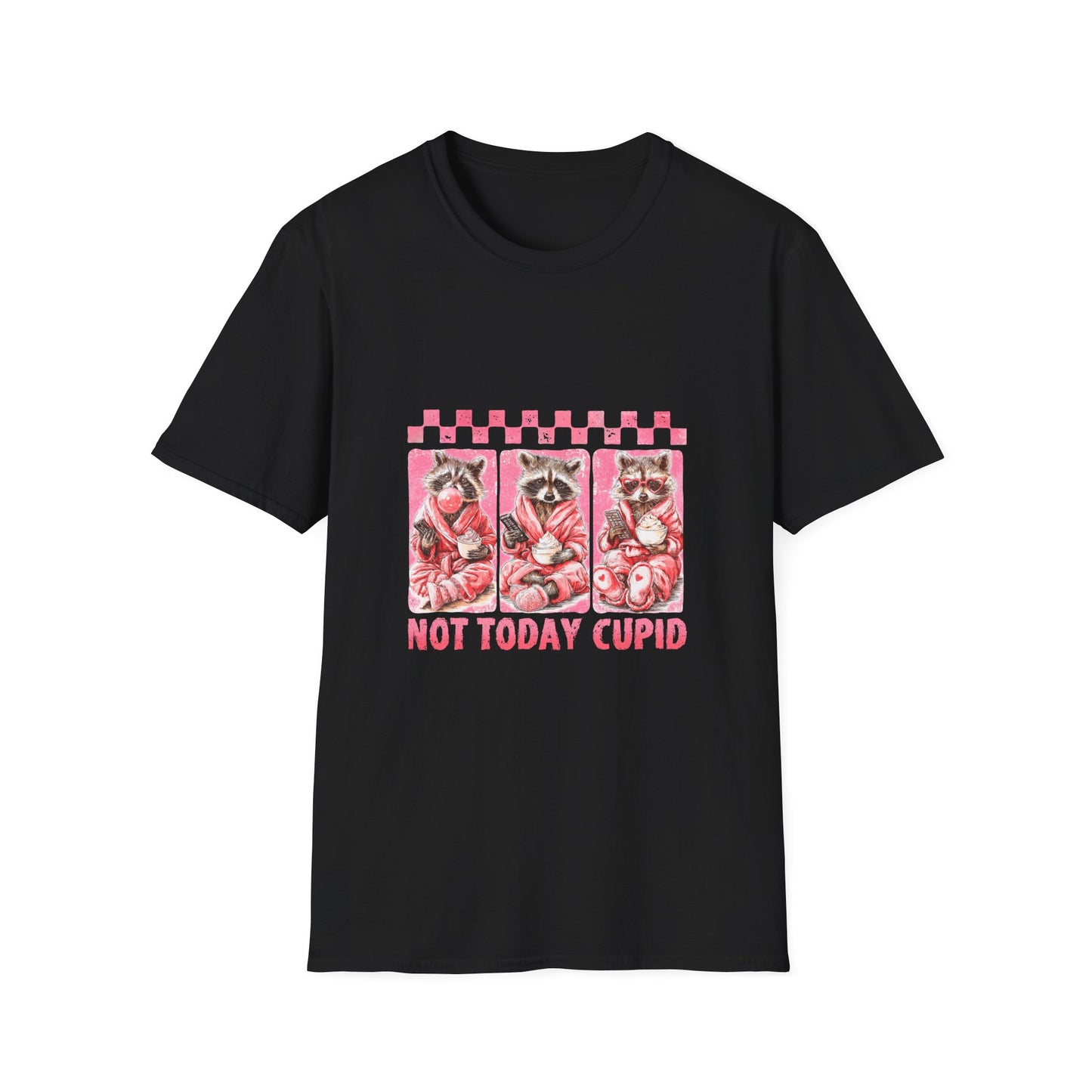 Not Today Cupid T-Shirt — Anti-Valentine Pink Graphic Tee