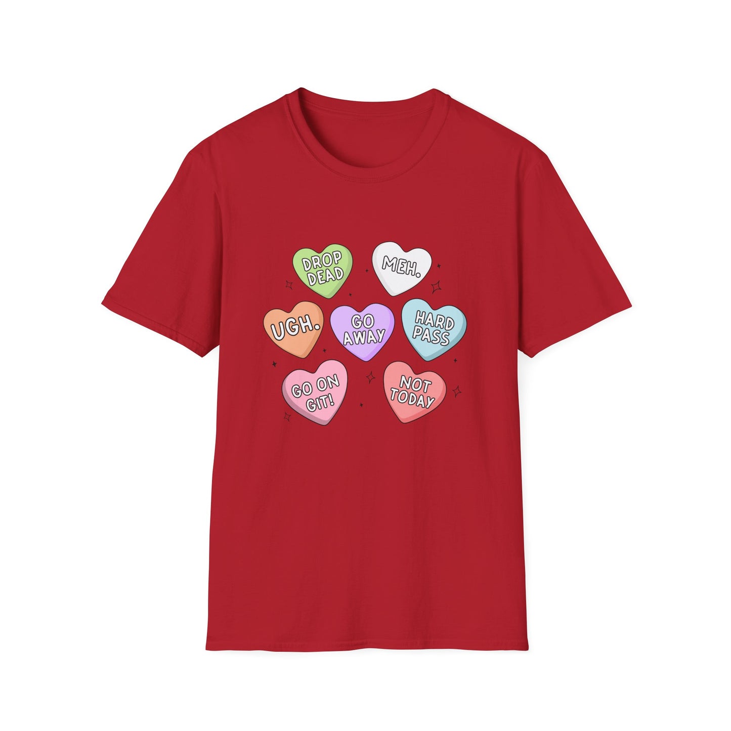 Anti-Valentine Candy Heart Graphic T-Shirt