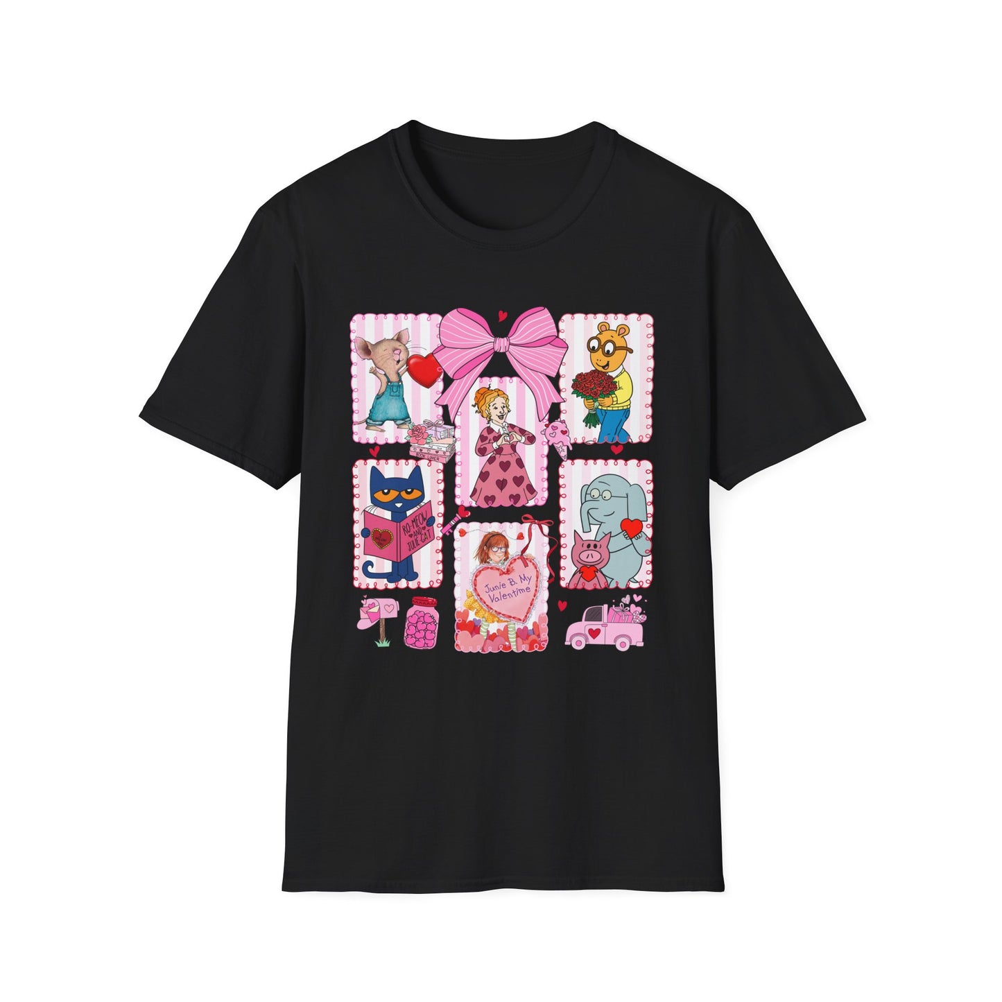 Valentine Millennial Cartoon Collage T-Shirt