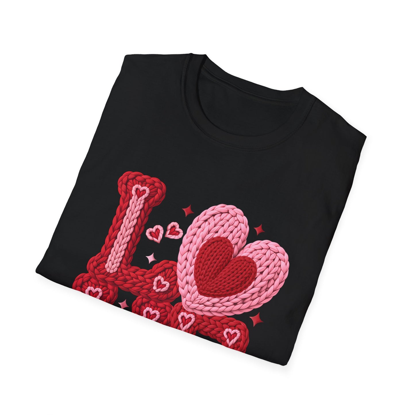 Valentine Crochet 'LOVE' Graphic T-Shirt