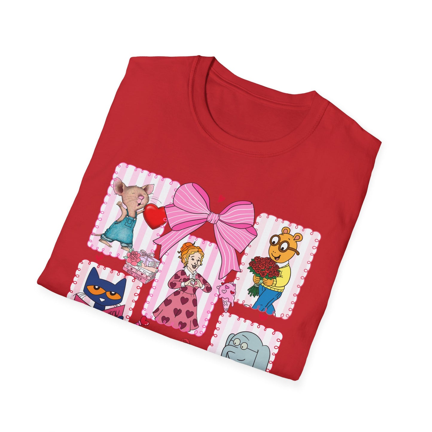 Valentine Millennial Cartoon Collage T-Shirt