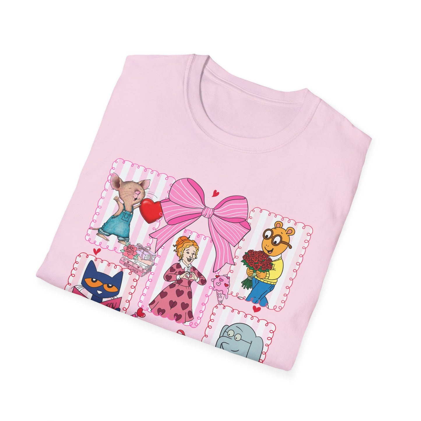 Valentine Millennial Cartoon Collage T-Shirt