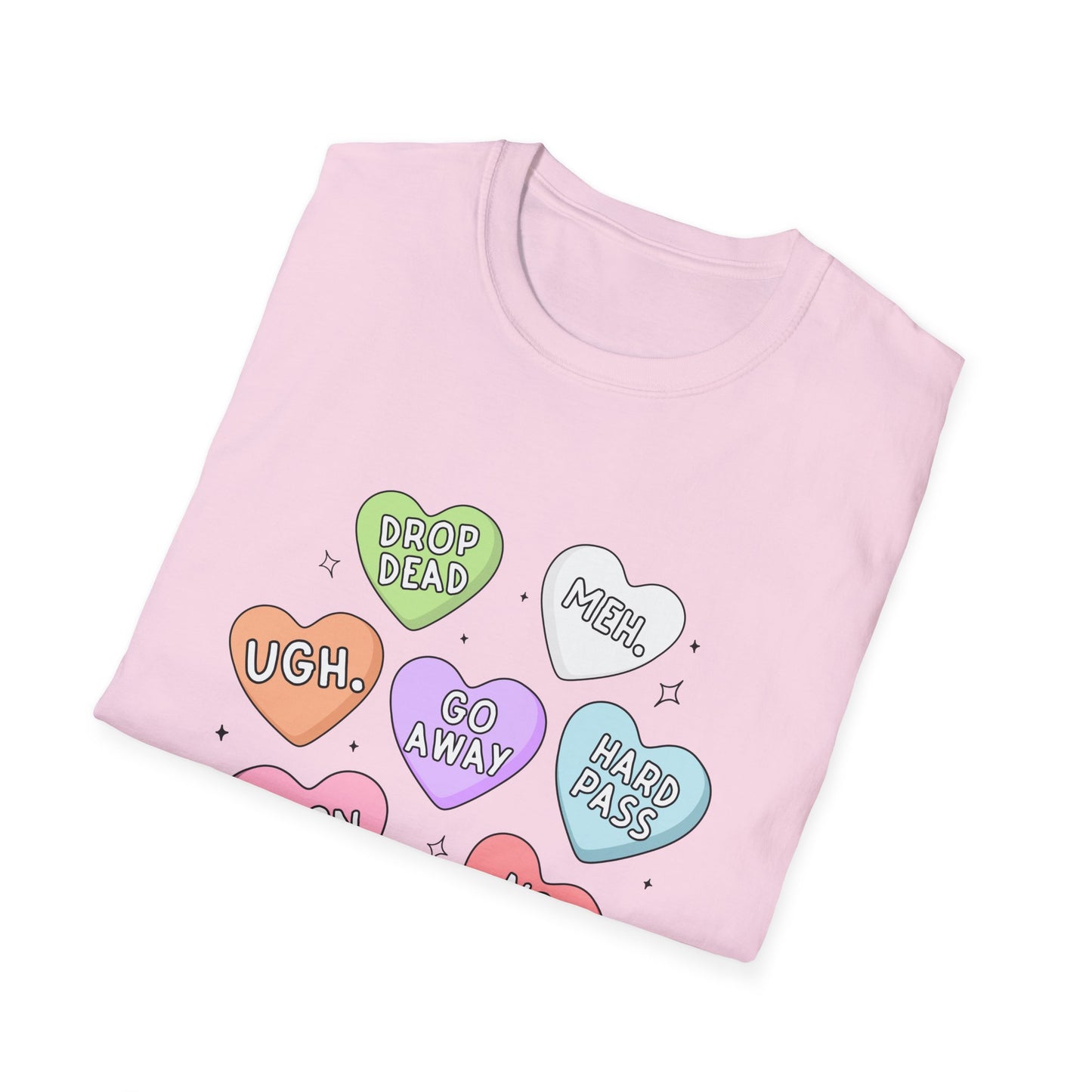 Anti-Valentine Candy Heart Graphic T-Shirt