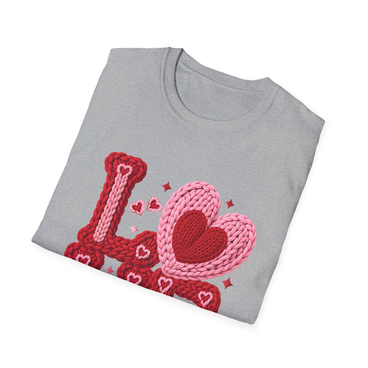 Valentine Crochet 'LOVE' Graphic T-Shirt