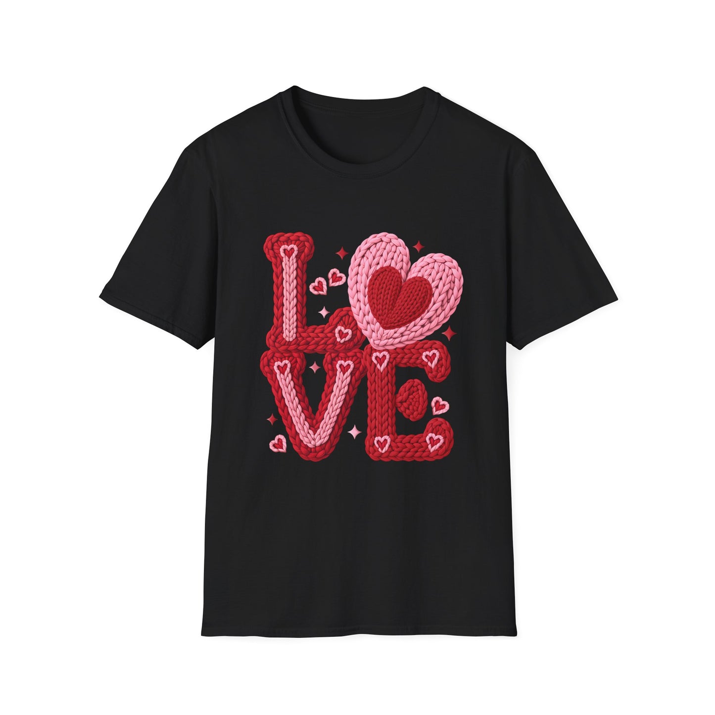 Valentine Crochet 'LOVE' Graphic T-Shirt