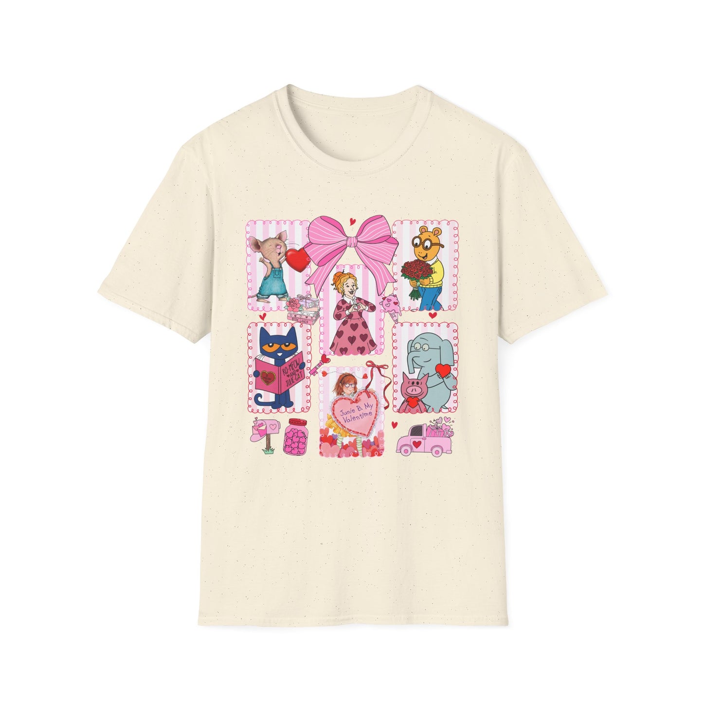 Valentine Millennial Cartoon Collage T-Shirt