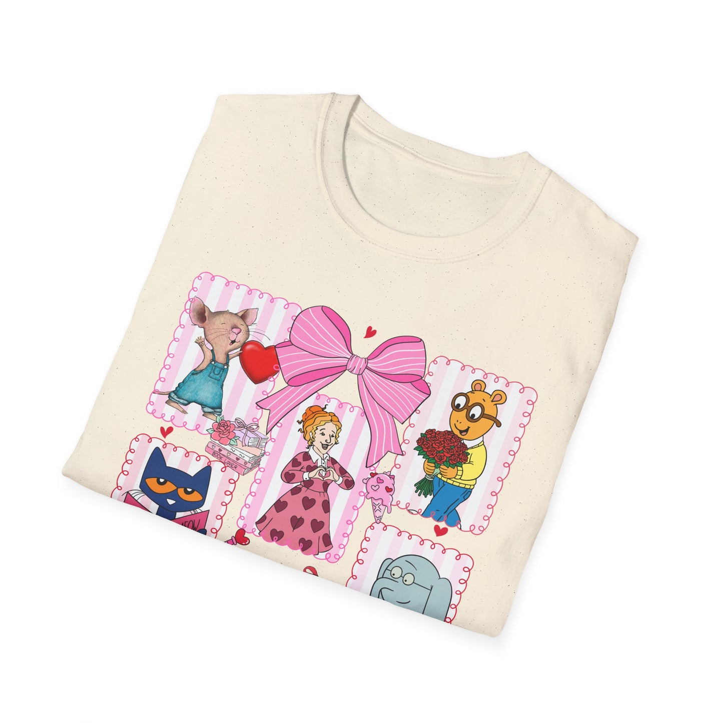 Valentine Millennial Cartoon Collage T-Shirt