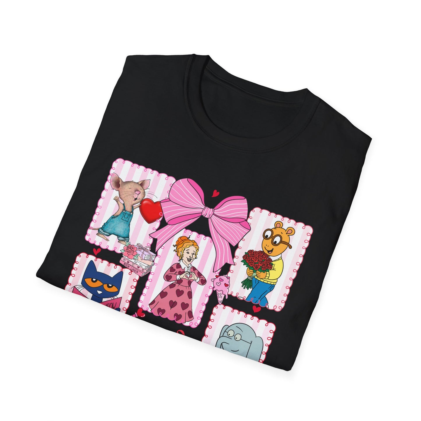 Valentine Millennial Cartoon Collage T-Shirt