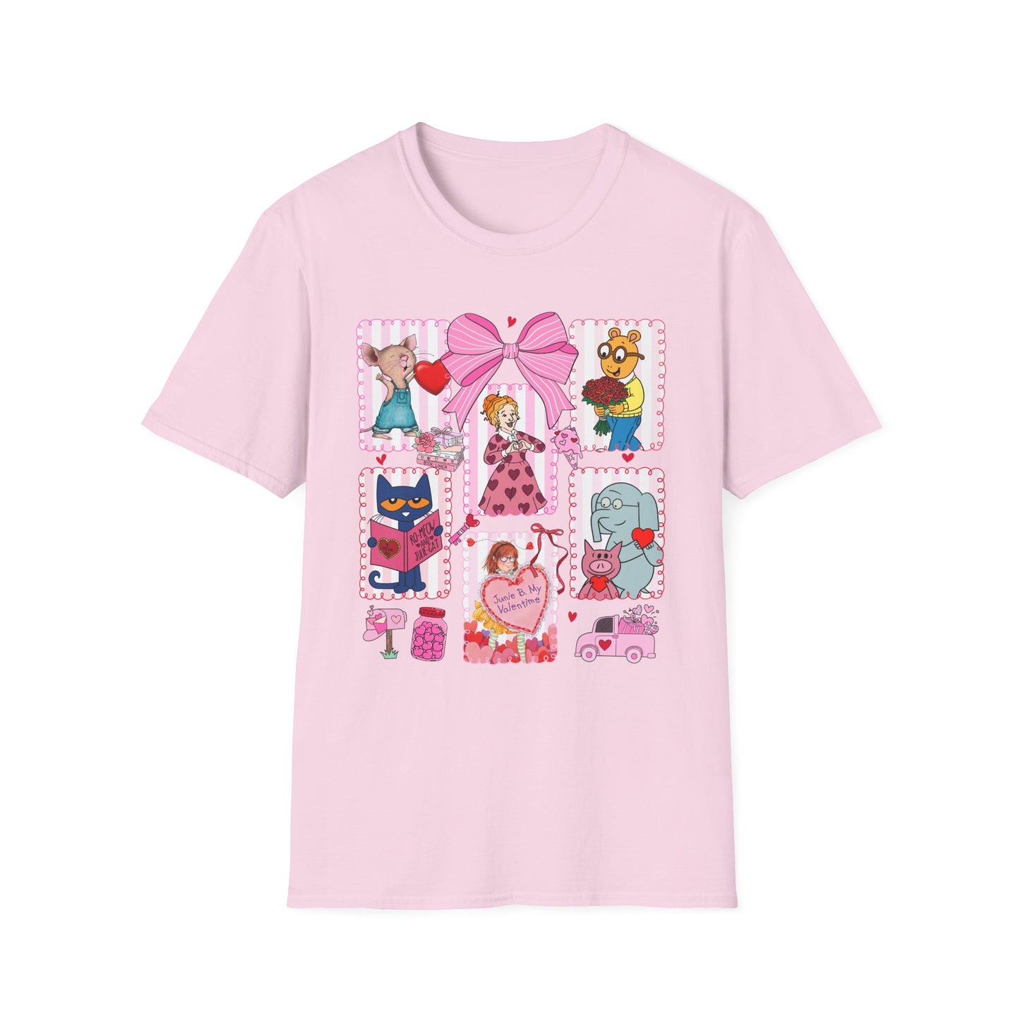 Valentine Millennial Cartoon Collage T-Shirt